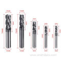 45HRC Carbide Flat End Mill Black Coating